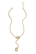 Y-shaped necklace with oval ends