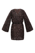 Woven Polyester Fiber Women's Mini Dress Elegant Sequins Fall/Winter