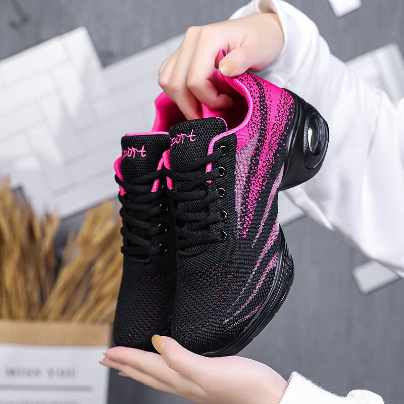 Breathable Flying Weaver Girl Adult Soft soled Dancing Women's Shoes