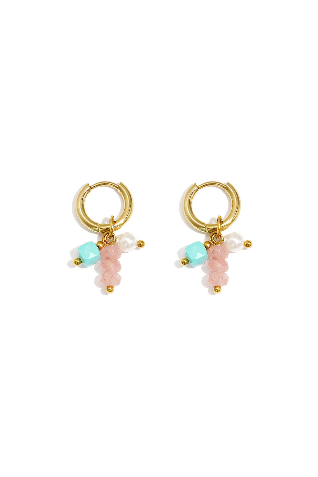 Earrings with hanging beads