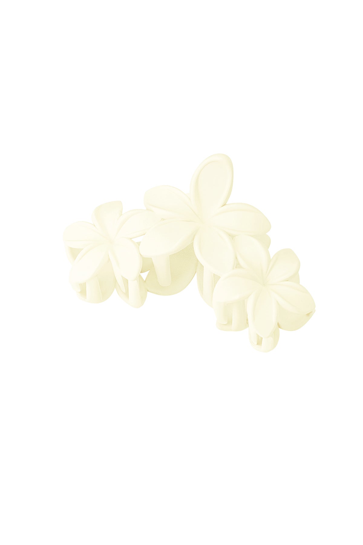 hair clip with large flowers - cotton candy pink