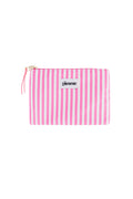 Flat toiletry bag thin stripe