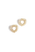 Copper Stud Earrings Heart Elegant Christmas Luxurious Series Women's jewelry