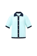 Knitted Polyester Fiber Women's Knit Cardigan Casual Color Clash