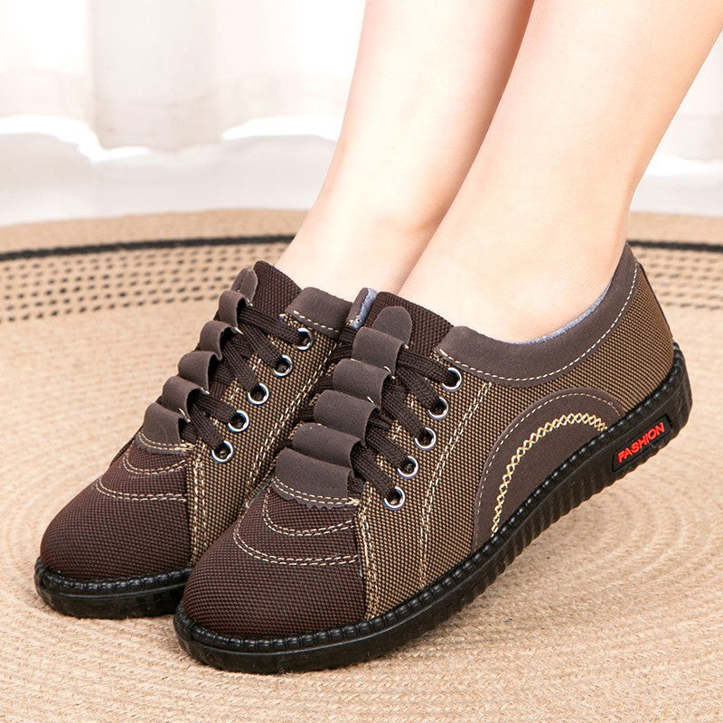 Lightweight non slip flat heel deep cut shoes with soft sole single shoe