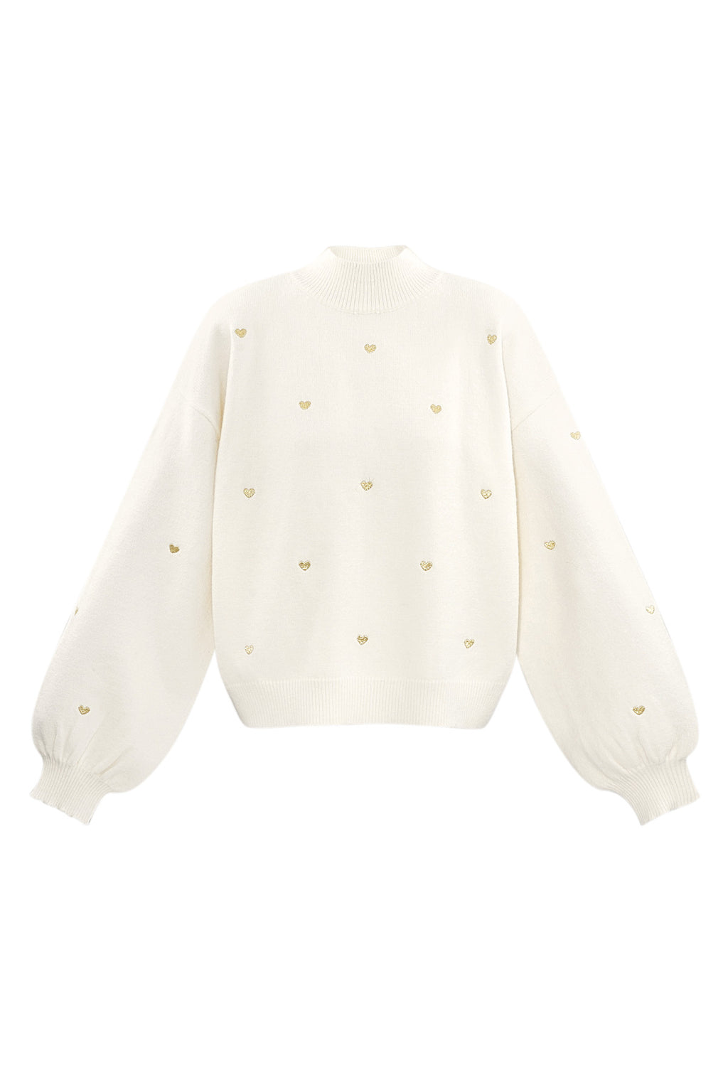Acrylic Knit Sweater Casual Heart Pattern Fall/Winter