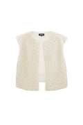 Woven Polyester Fiber Women's Vest Casual Solid Color Fall/Winter