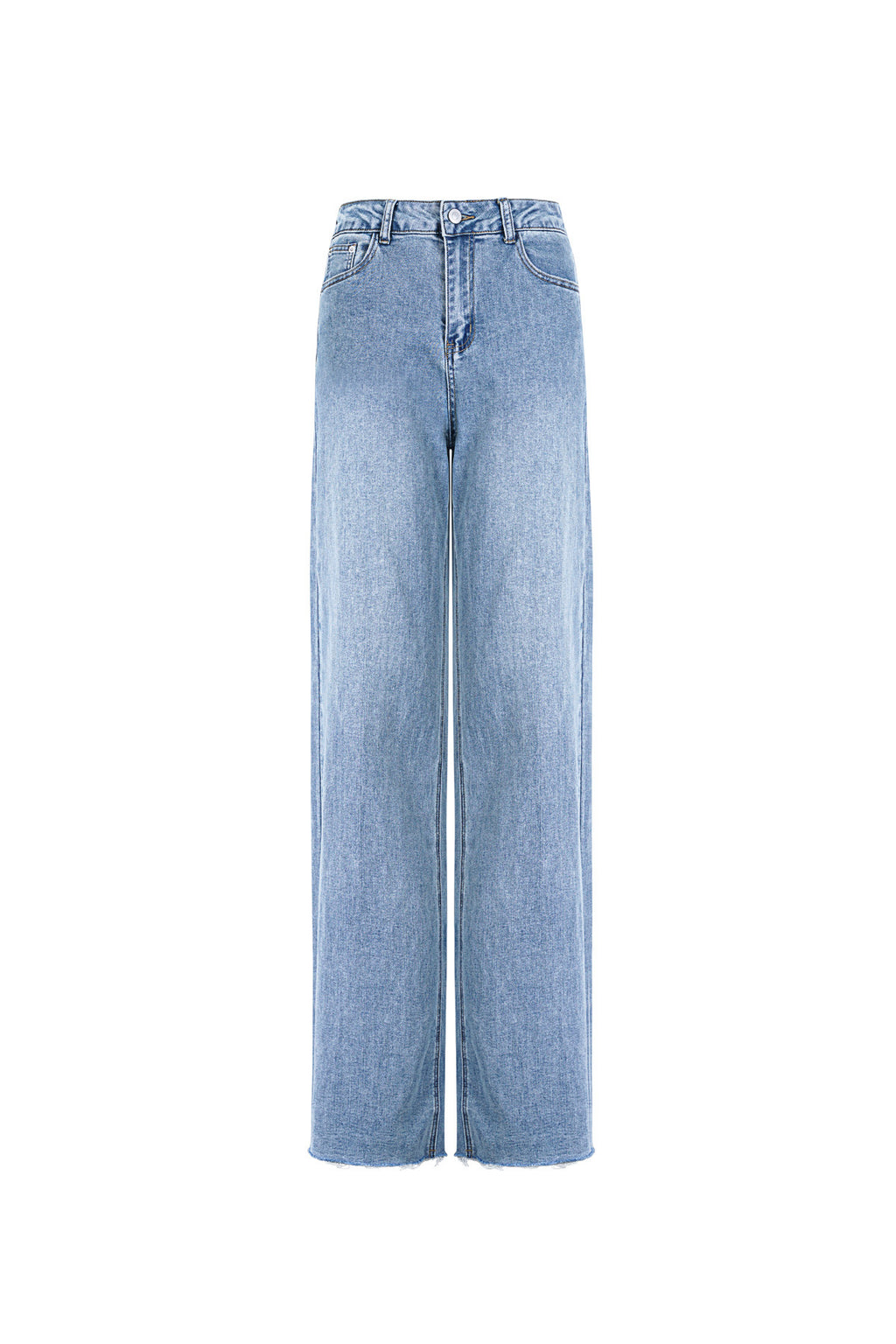 Cotton Woven Women's Straight Leg Pants Casual Solid Color