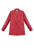 Polyester Women's Suit Jacket Fringe Sleeve Design