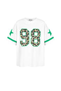 Cotton Women's T-shirt Oversized Leopard Print Number 98