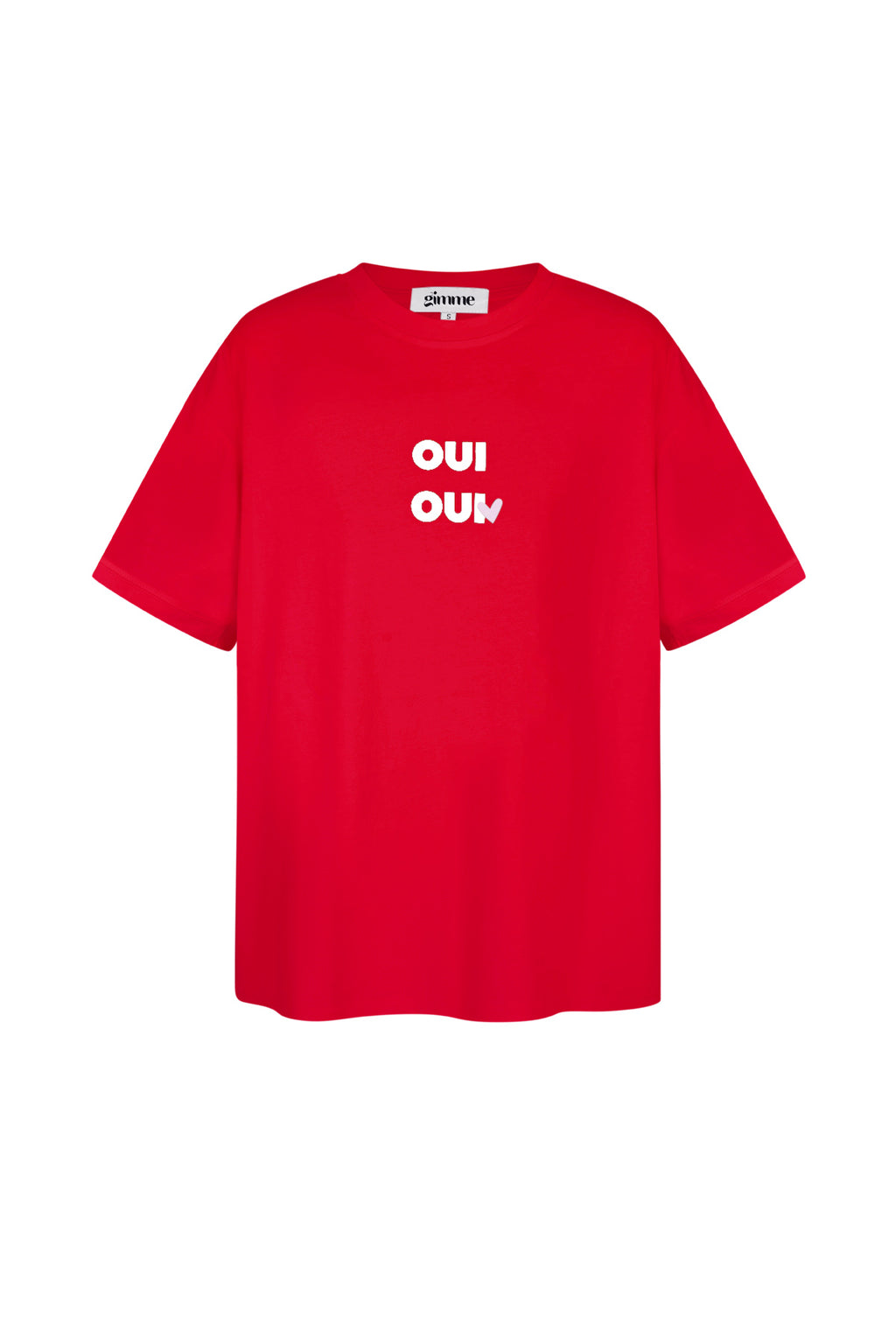 Cotton Women's T-shirt Oversized OUI Print