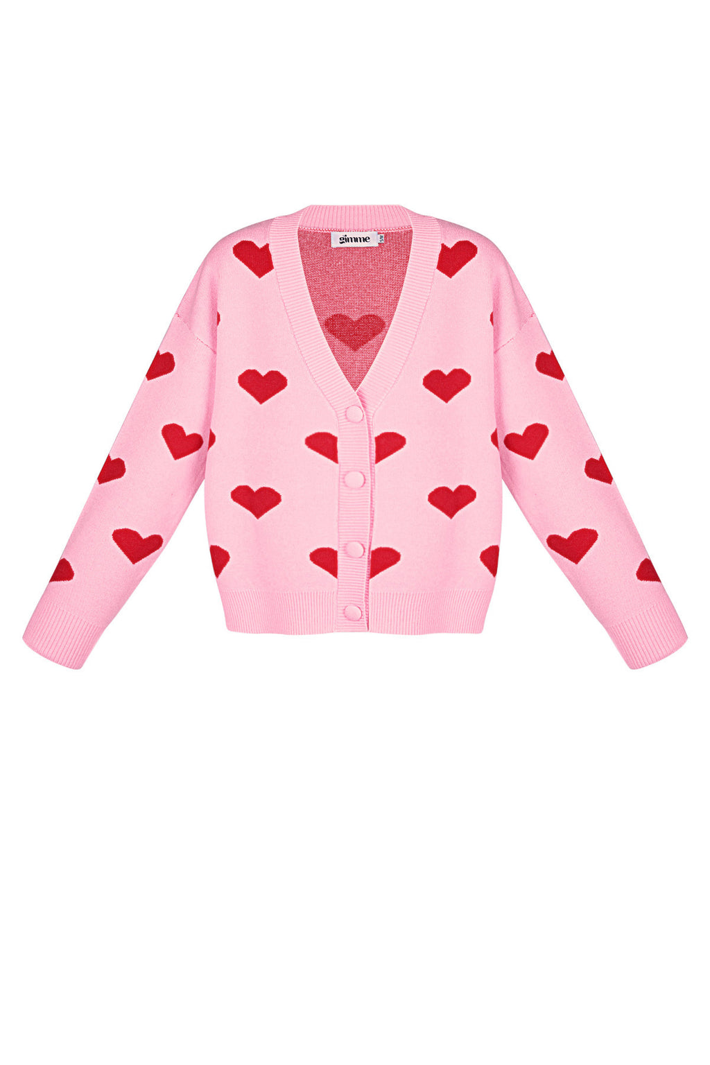 Viscose Knitted Women's Cardigan Cute Heart Pattern Fall/Winter