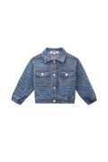 Cotton Children's Denim Jacket Classic Striped Design