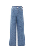 Cotton Woven Women's Straight Leg Denim Pants Medium Indigo Casual
