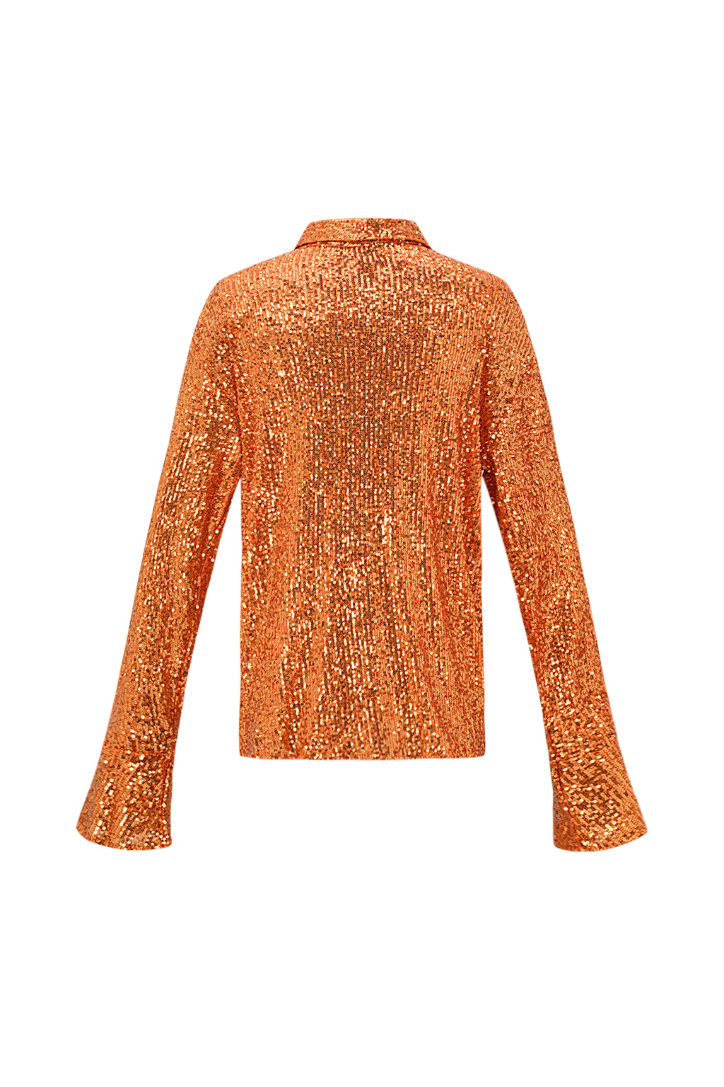Polyester Sequin Women's Blouse Shimmering Long Sleeve