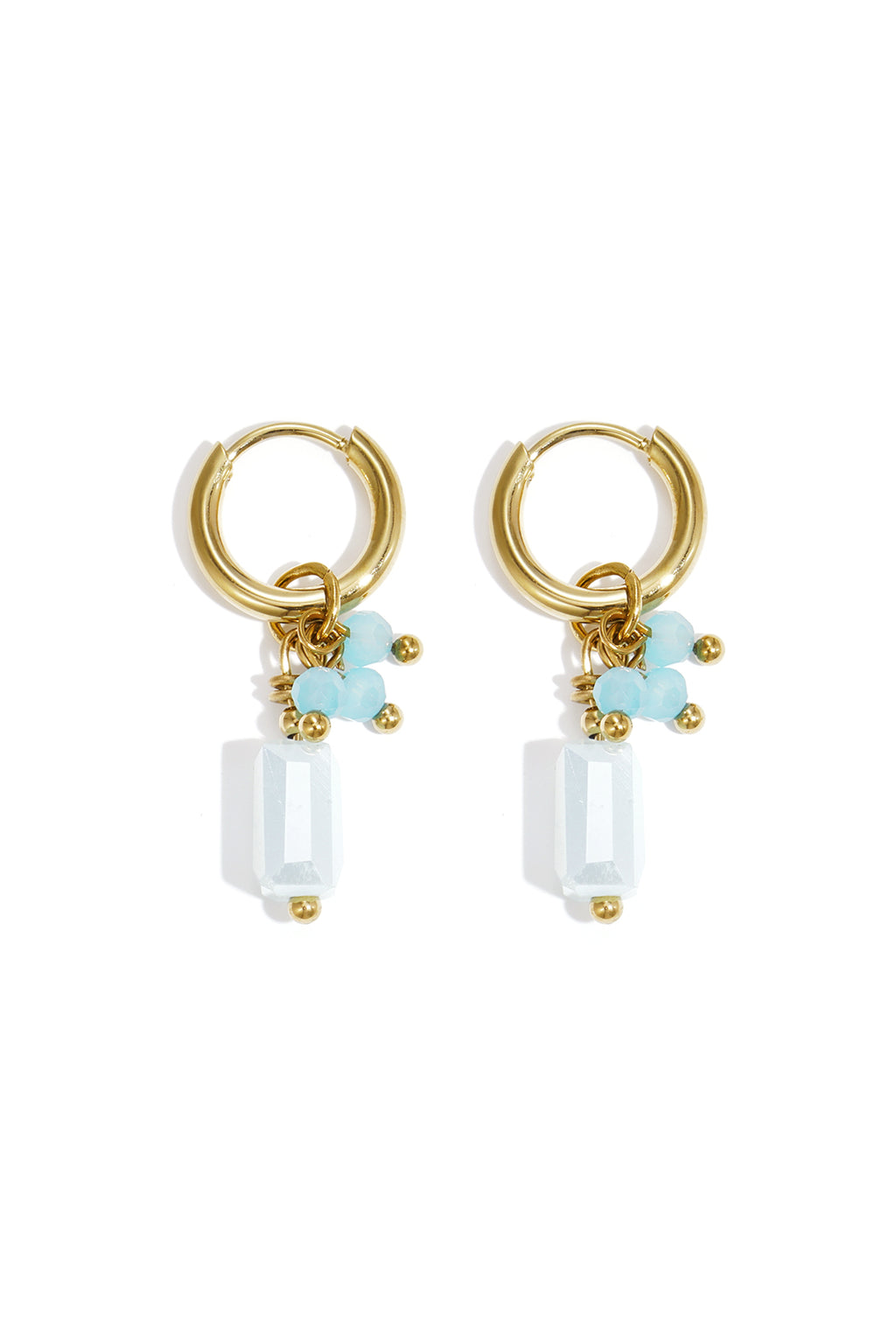 Earrings with colorful charms