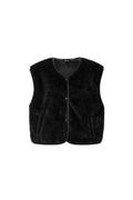 Sleeveless vest faux fur