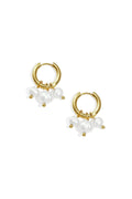 Earrings with dangling pearls Stainless Steel