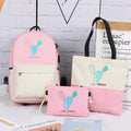 ins School bag USB backpack girl junior high school students Mori three piece backpack fashion