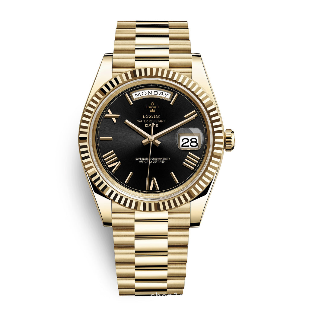 Fashion Style + Brand + Classic Sunday Calendar Watch + Men's Quartz Watch + Waterproof Wristwatch