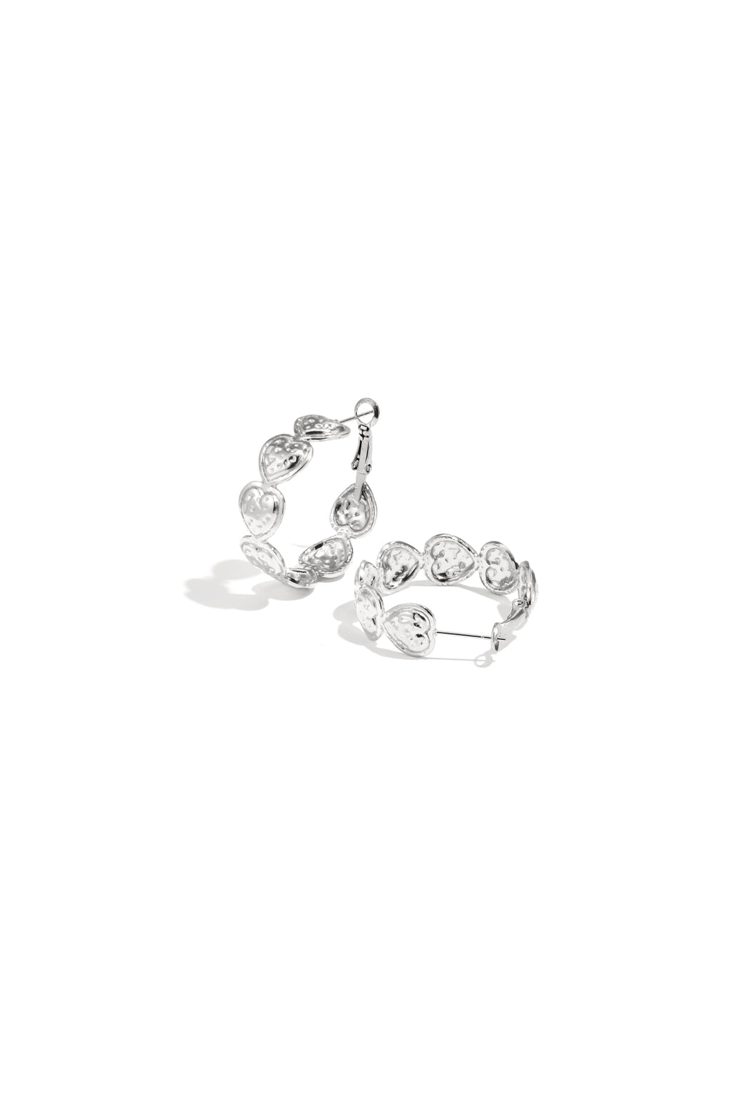 Heart hoop earrings