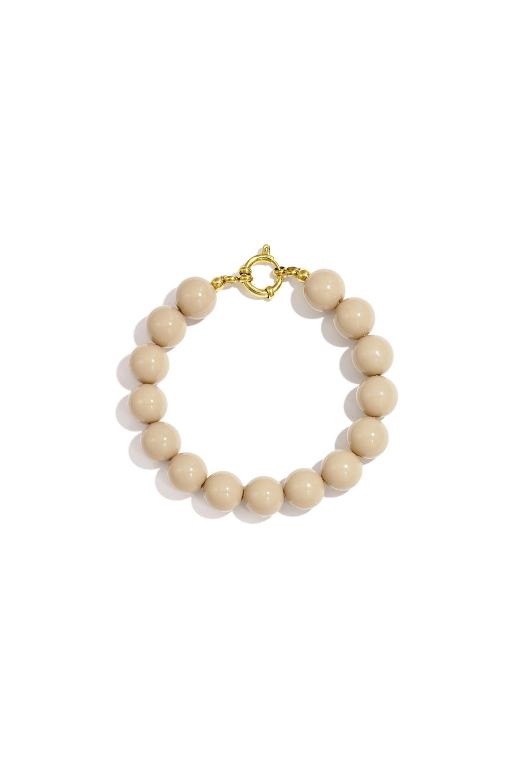 Necklace with medium beads and front closure-12mm