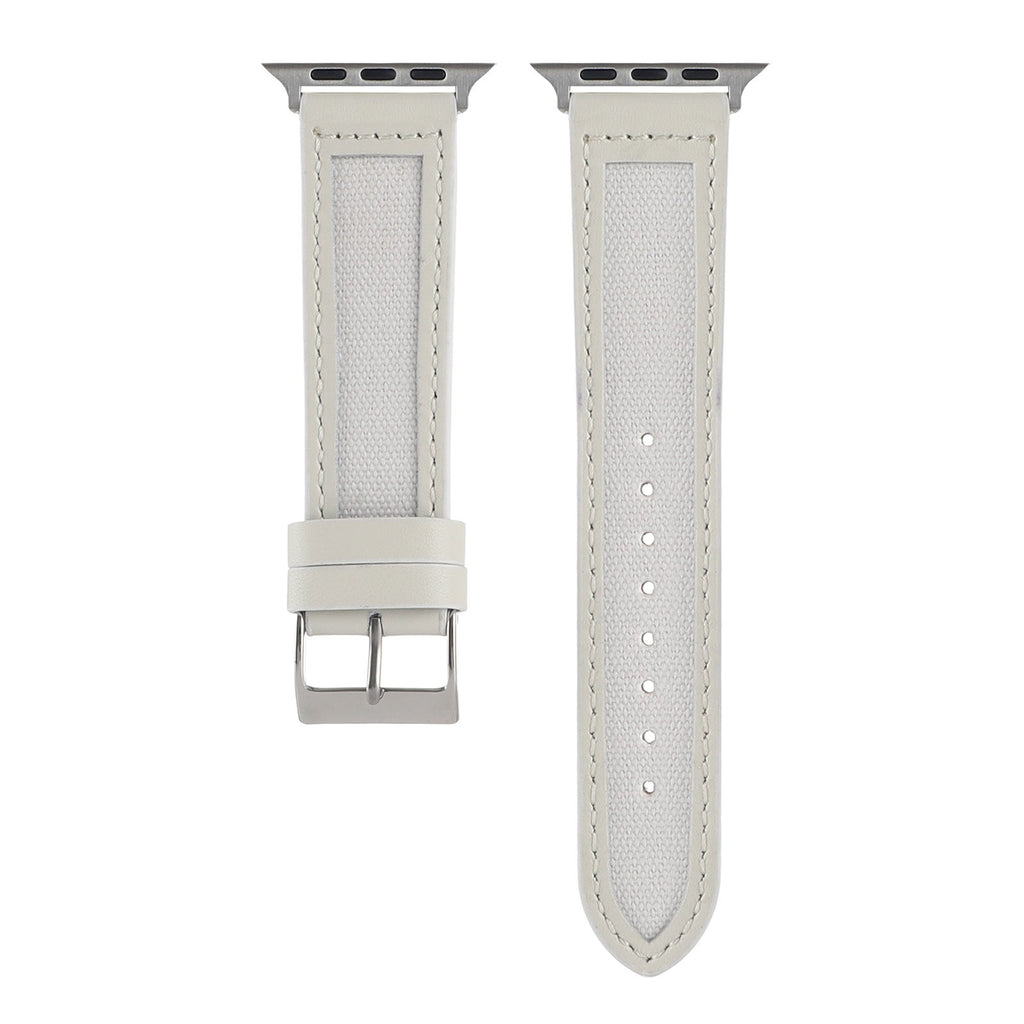 Suitable for Apple Watch Strap Apple Watch7-1 Leather Strap iwatch7 Simple Canvas Leather Strap