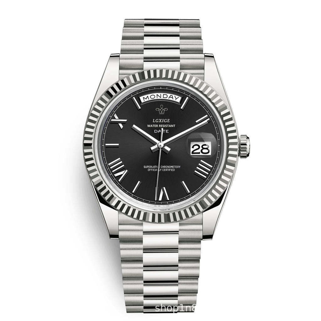 Fashion Style + Brand + Classic Sunday Calendar Watch + Men's Quartz Watch + Waterproof Wristwatch