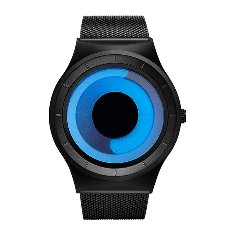 Men and women creative fashion whirlpool no pointer couple watch