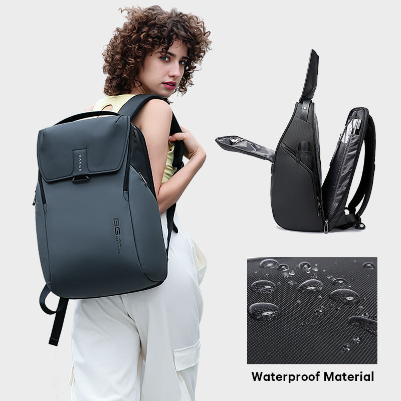 BANGE New Backpack Men's Backpack Schoolbag College Student Business Backpack Men's Computer Backpack