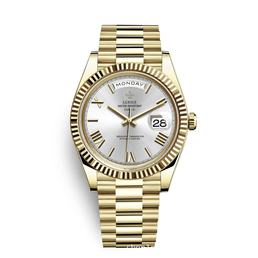 Fashion Style + Brand + Classic Sunday Calendar Watch + Men's Quartz Watch + Waterproof Wristwatch