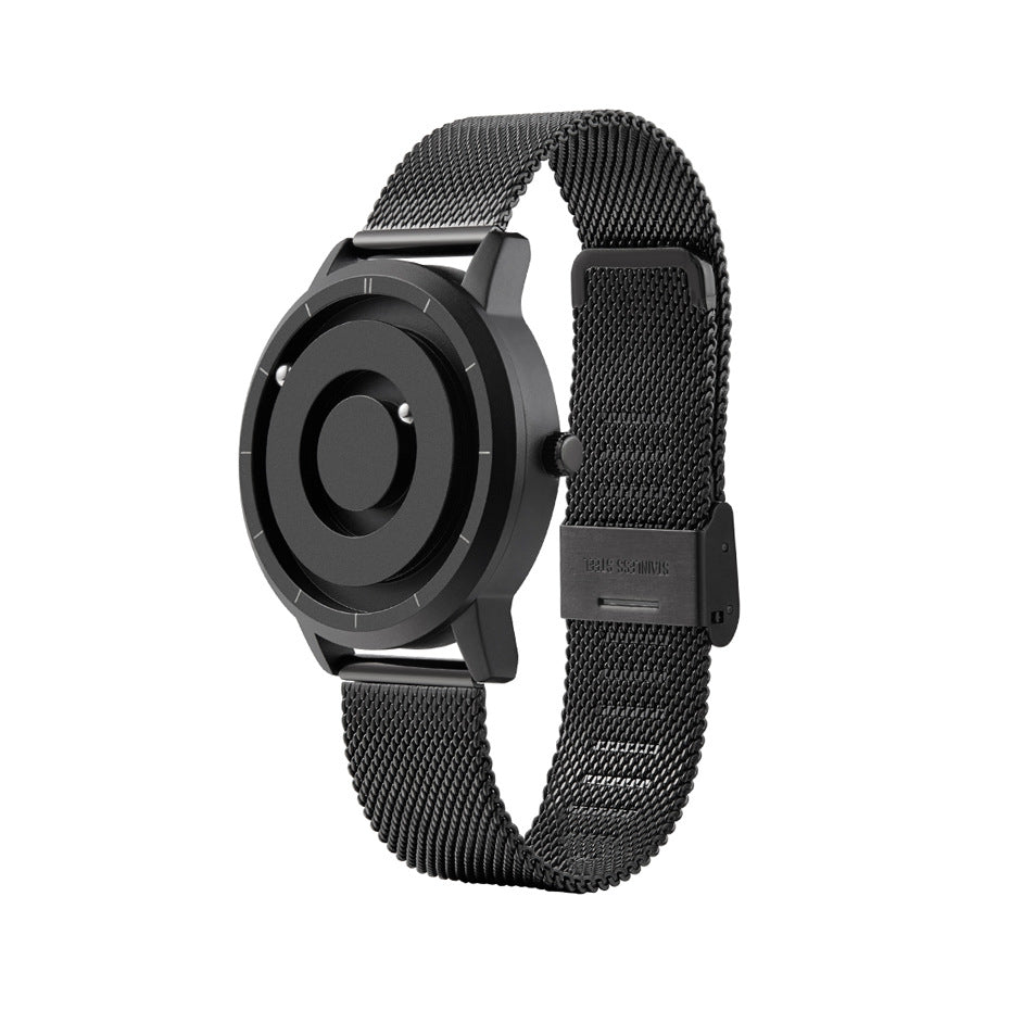 Creative Trendy Student Ball Bearing Metal Unisex Fashion Sport Quartz Watch Blue Steel Dial