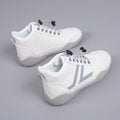 Mid top soft soled white shoes fashionable shoes anti slip and wear-resistant sports shoes for women