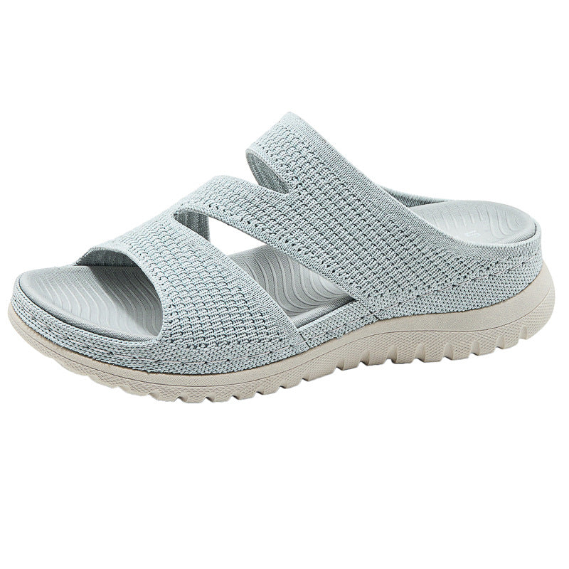 New Velcro Hollow Thick Bottom Women's Sandals