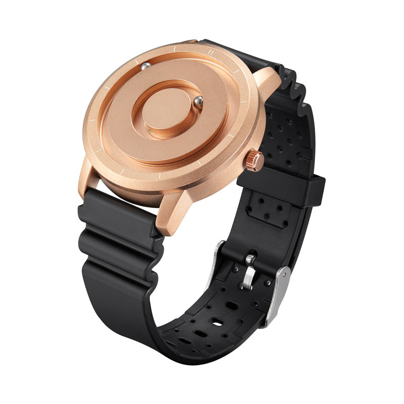 Creative Trendy Student Ball Bearing Metal Unisex Fashion Sport Quartz Watch Blue Steel Dial