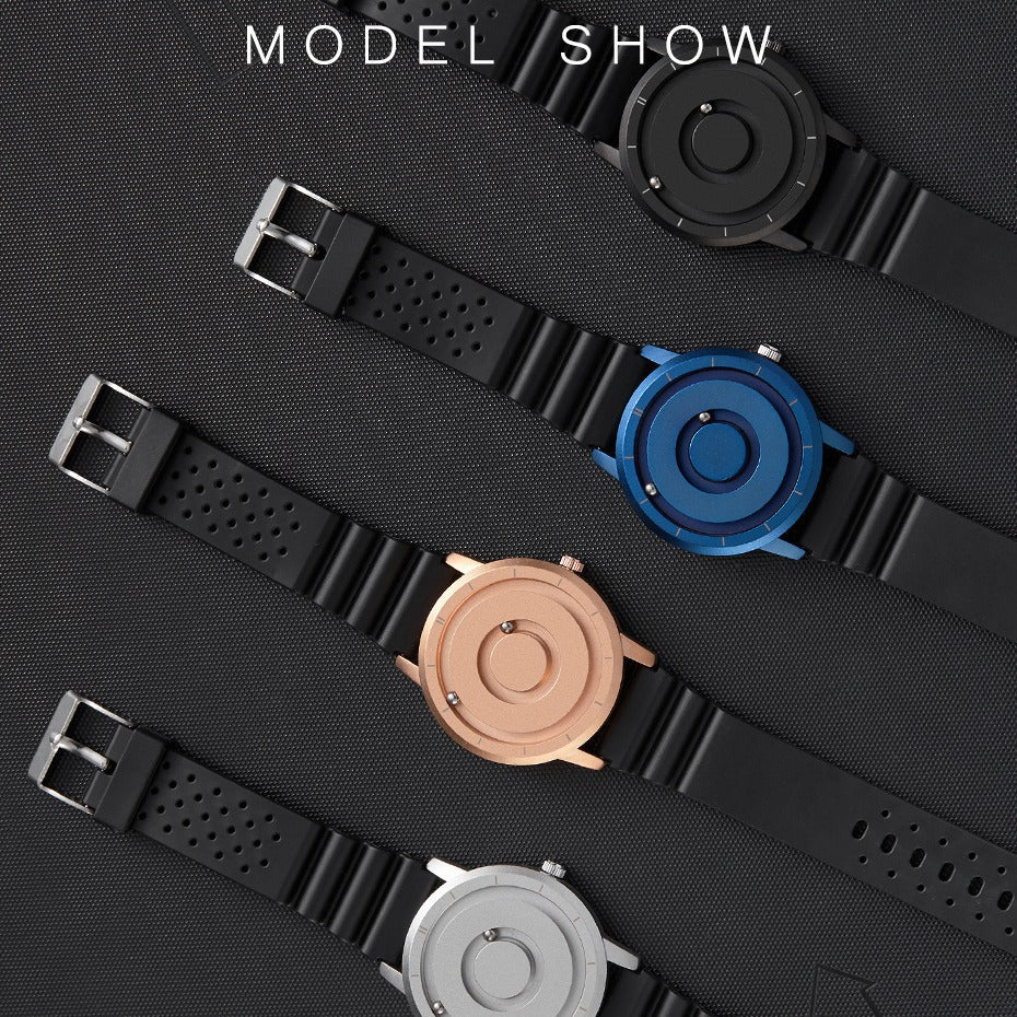 Creative Trendy Student Ball Bearing Metal Unisex Fashion Sport Quartz Watch Blue Steel Dial