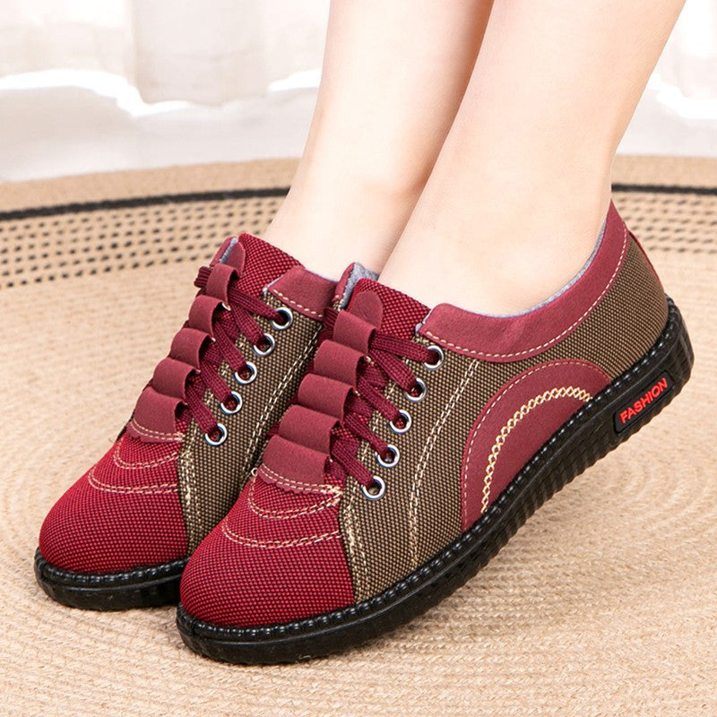 Lightweight non slip flat heel deep cut shoes with soft sole single shoe