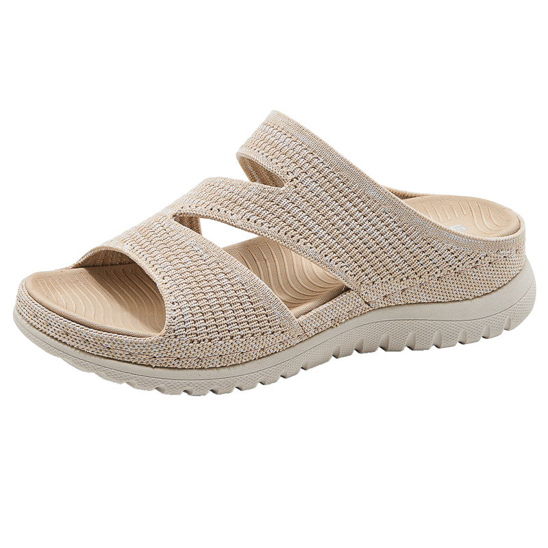 New Velcro Hollow Thick Bottom Women's Sandals