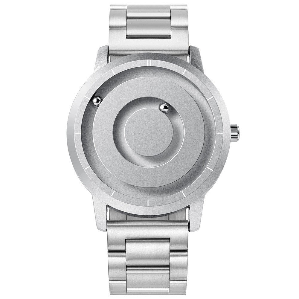 Creative Trendy Student Ball Bearing Metal Unisex Fashion Sport Quartz Watch Blue Steel Dial