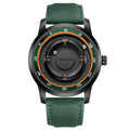 LIGE Fashionable Roman Numeral Men's Multi-Function Quartz Watch with Leather Strap and Water Resistance