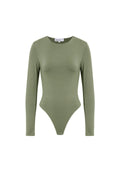 Knitted Nylon Shapewear Bodysuit Basic Solid Color