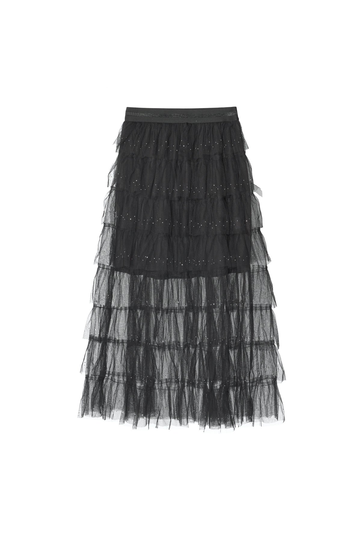 Polyester Women's Tiered Skirt Casual