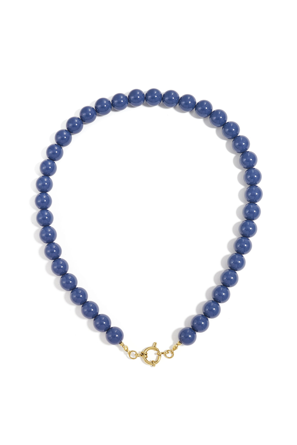 Beaded necklace with front closure - 12mm
