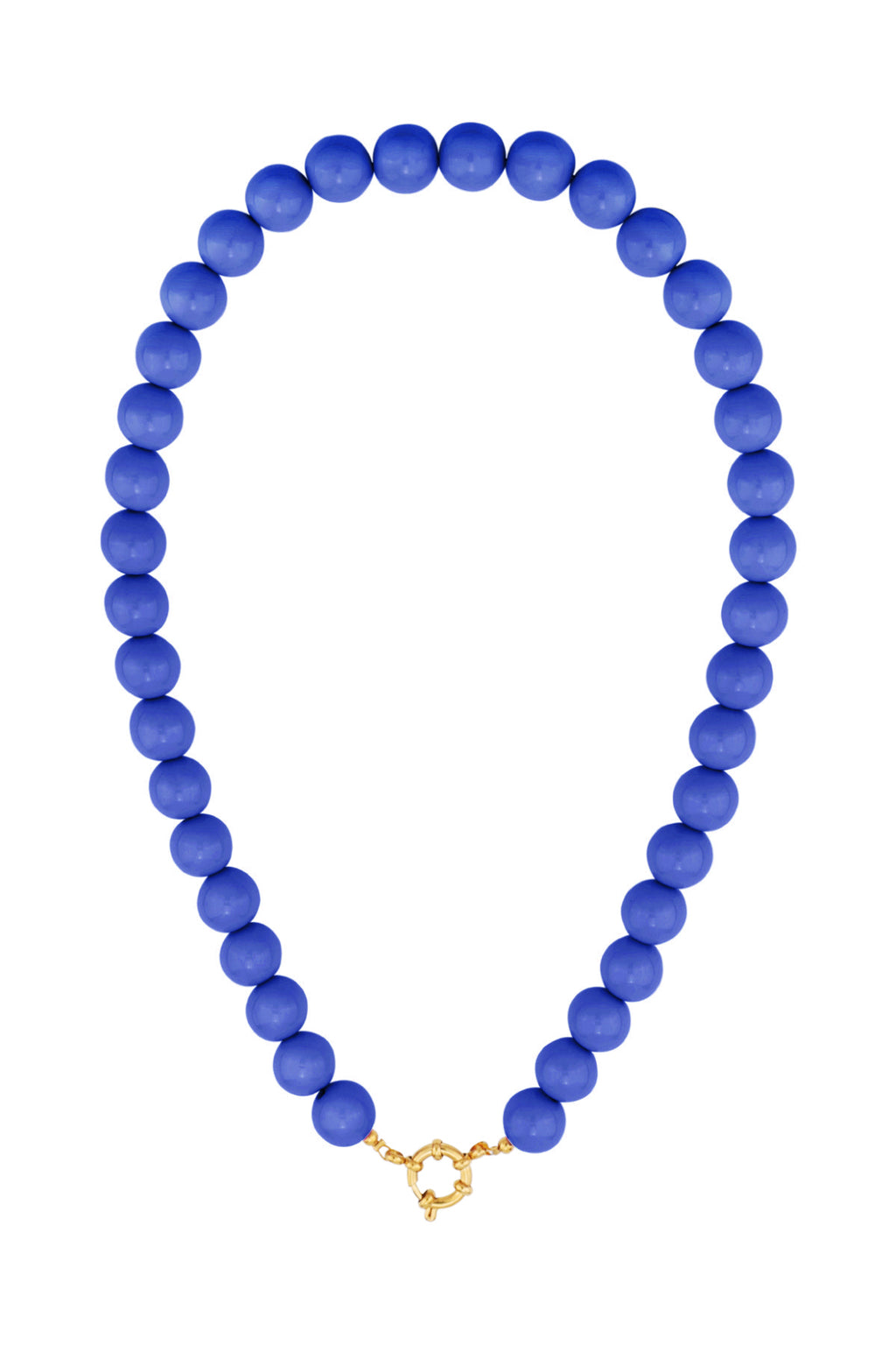 Beaded necklace with front closure - 12mm
