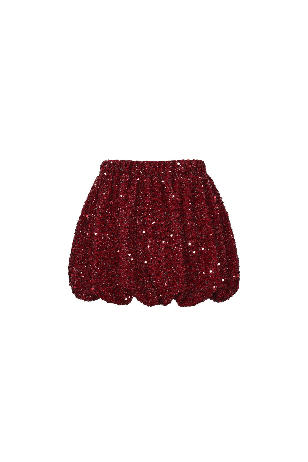 Woven Polyester Fiber Women's Mini Skirt Elegant Sequins