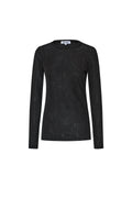 Woven Polyester Long Sleeve Top Sheer Sexy