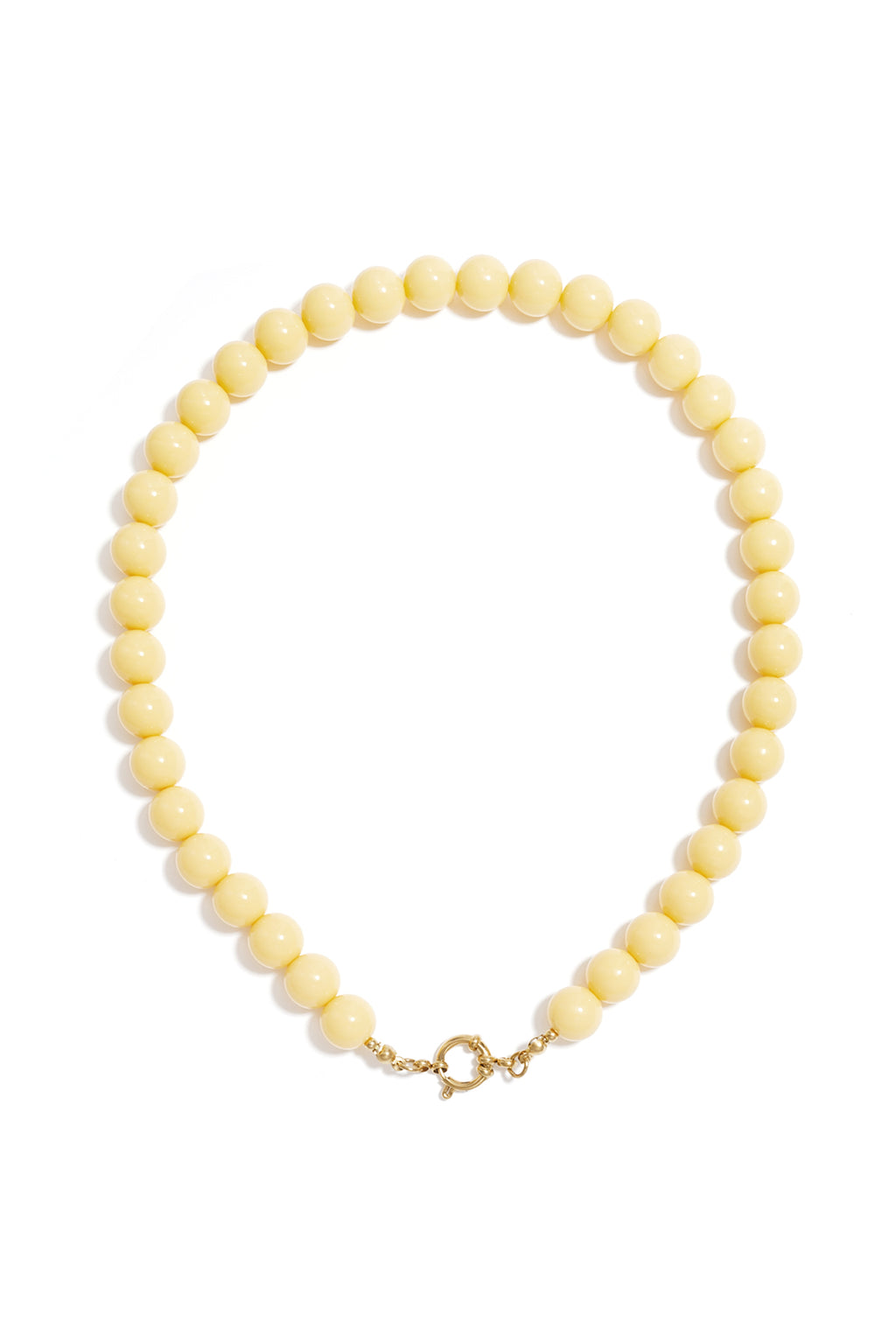 Beaded necklace with front closure - 12mm