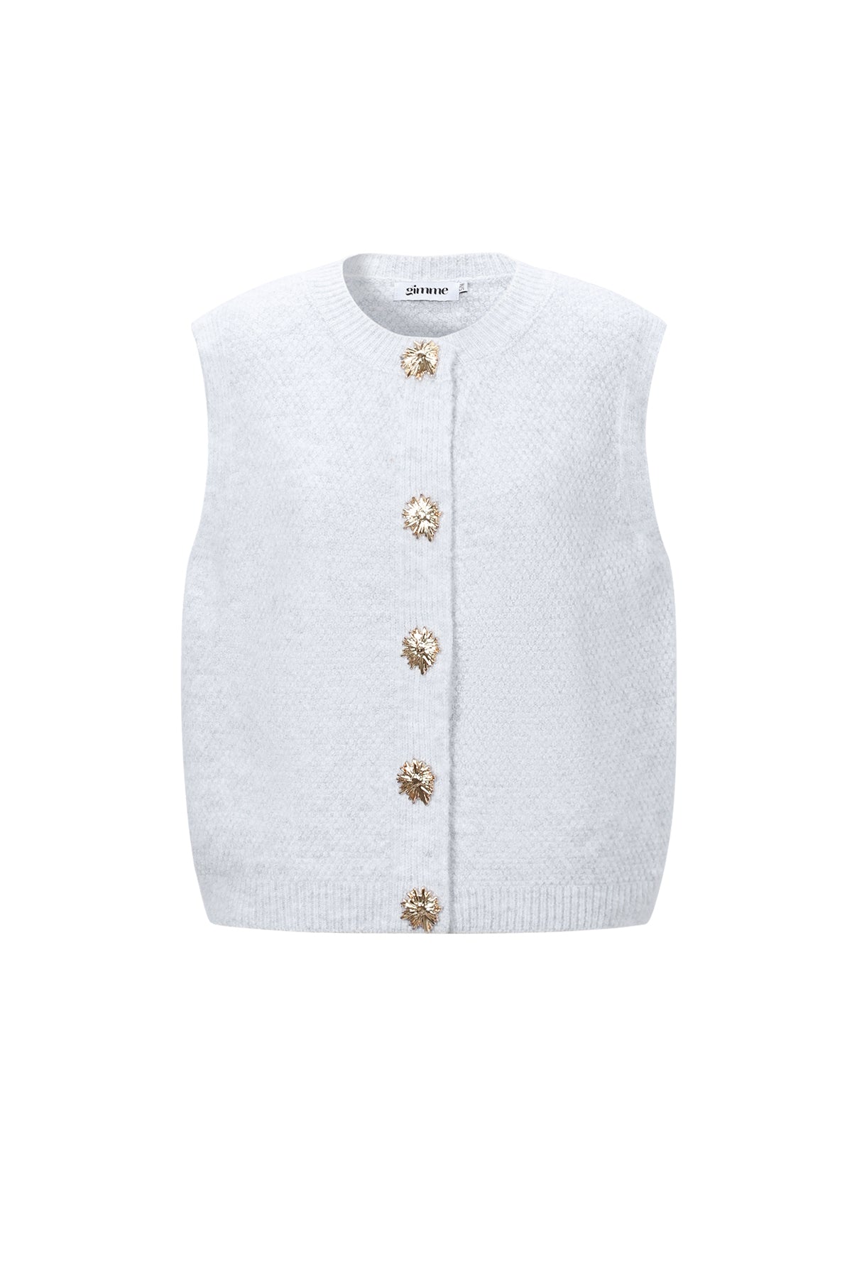 Knitted Polyester Fiber Women's Knitted Vest Casual Solid Color