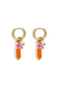 Earrings with colorful charms