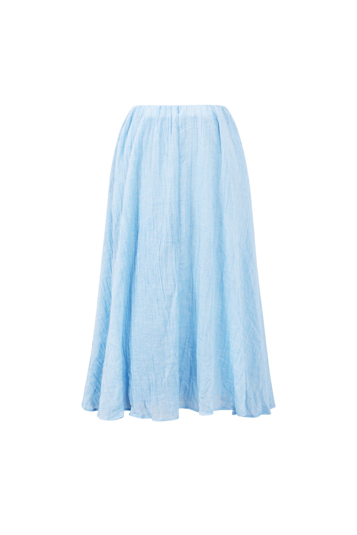 Woven Polyester Fiber Women's Maxi Skirt Casual Solid Color